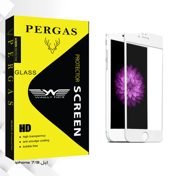 محافظ صفحه نمایش وایلی نایس مدل Pergas Glass مناسب برای گوشی موبایل اپل iPhone 7/8