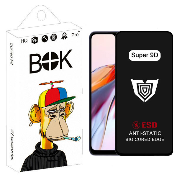 محافظ صفحه نمایش فول بوک مدل Super 9D مناسب برای گوشی موبایل شیائومی Redmi 10C / 12C / 10 / A3 / Poco C40 / C55 / C61