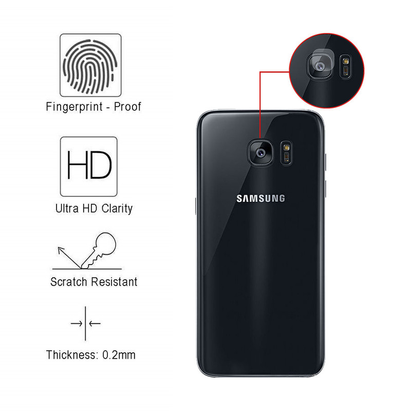 محافظ لنز دوربین هورس مدل UTF مناسب برای گوشی موبایل سامسونگ Galaxy S7 edge بسته سه عددی
