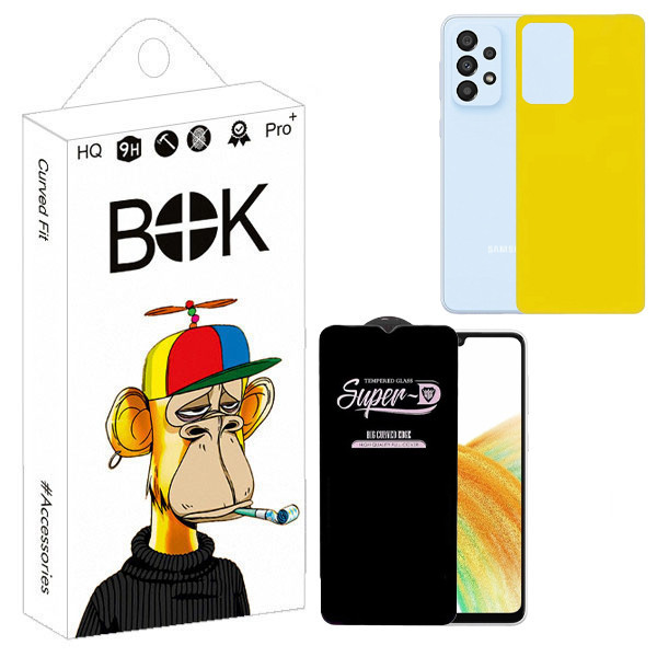 محافظ صفحه نمایش بوک مدل SuperD مناسب برای گوشی موبایل سامسونگ Galaxy A33 5G به همراه محافظ پشت گوشی