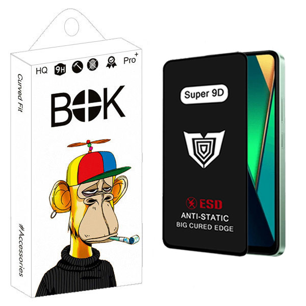 محافظ صفحه نمایش بوک مدل Super 9D 009 مناسب برای گوشی موبایل شیائومی Redmi 14c / a3x / poco c75