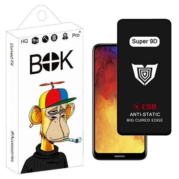 محافظ صفحه نمایش بوک مدل Super 9D Touch مناسب برای گوشی موبایل هوآوی y6 2019