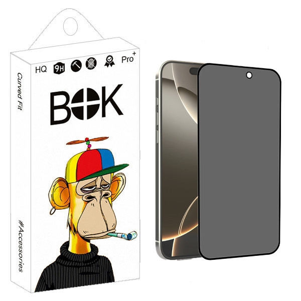 محافظ صفحه نمایش حریم شخصی بوک مدل 005 مناسب برای گوشی موبایل اپل iPhone 16