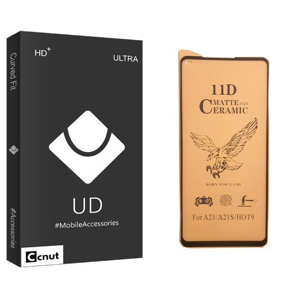 محافظ صفحه نمایش سرامیکی کوکونات مدل UD Black مناسب برای گوشی موبایل سامسونگ Galaxy A21