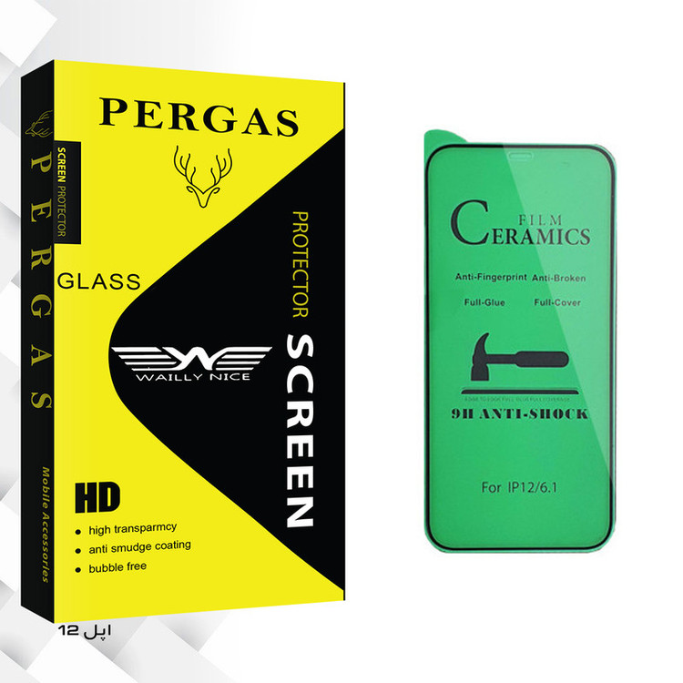 محافظ صفحه نمایش سرامیکی وایلی نایس مدل Pergas Glass مناسب برای گوشی موبایل اپل iPhone 12