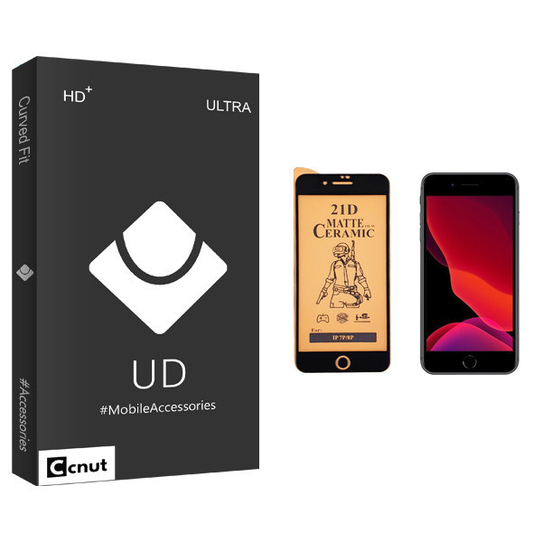 محافظ صفحه نمایش سرامیکی کوکونات مدل UD Black مناسب برای گوشی موبایل اپل iPhone 8 Plus