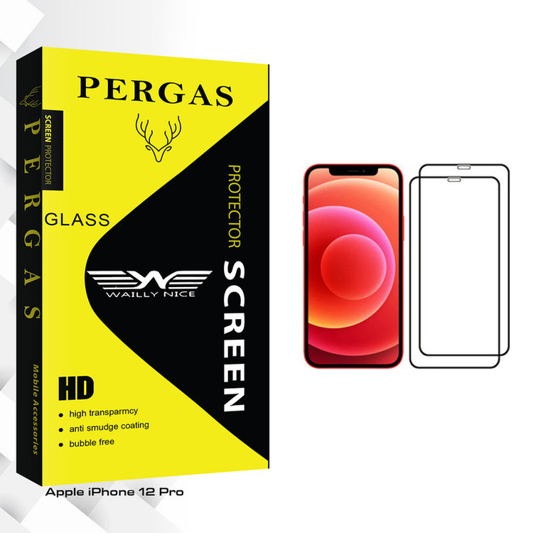 محافظ صفحه نمایش وایلی نایس مدل Pergas Glass مناسب برای گوشی موبایل اپل iPhone 12 Pro بسته دو عددی