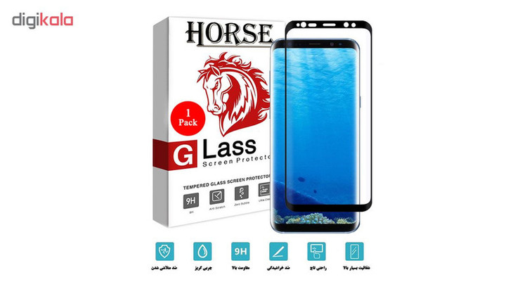 محافظ صفحه نمایش 6D Dual هورس مدل FAG مناسب برای گوشی موبایل سامسونگ Galaxy S9 Plus
