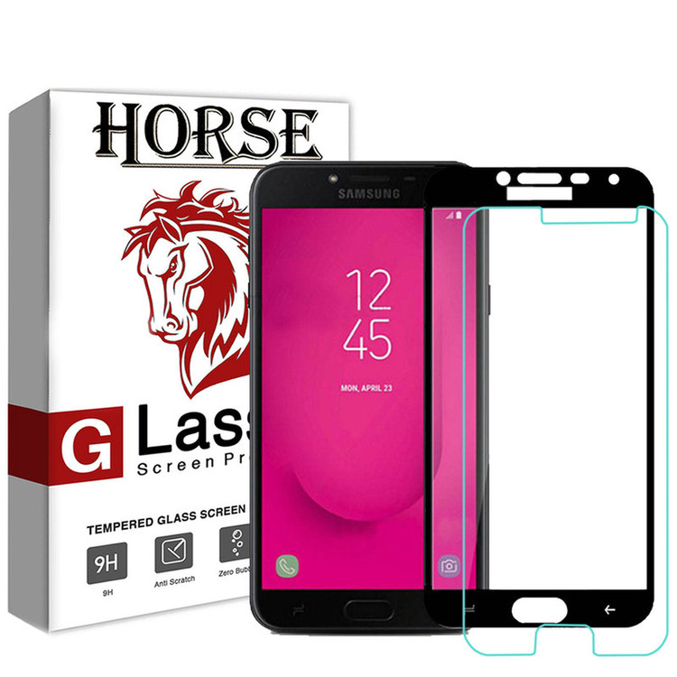 محافظ صفحه نمایش 5D هورس مدل FAG مناسب برای گوشی موبایل سامسونگ Galaxy J4 2018 مجموعه دو عددی
