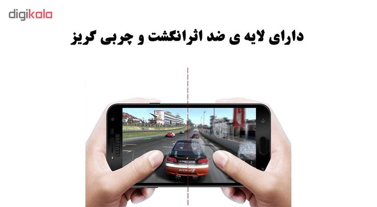 محافظ صفحه نمایش 5D هورس مدل FAG مناسب برای گوشی موبایل سامسونگ Galaxy J4 2018 مجموعه دو عددی