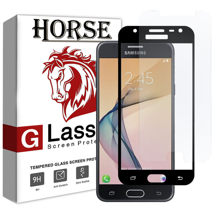 محافظ صفحه نمایش 5D هورس مدل FAG مناسب برای گوشی موبایل سامسونگ Galaxy J5 Prime مجموعه دو عددی