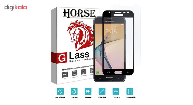 محافظ صفحه نمایش 5D هورس مدل FAG مناسب برای گوشی موبایل سامسونگ Galaxy J5 Prime مجموعه دو عددی