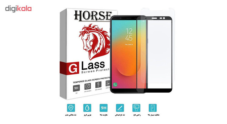محافظ صفحه نمایش 5D هورس مدل FAG مناسب برای گوشی موبایل سامسونگ Galaxy J8 2018 مجموعه دو عددی