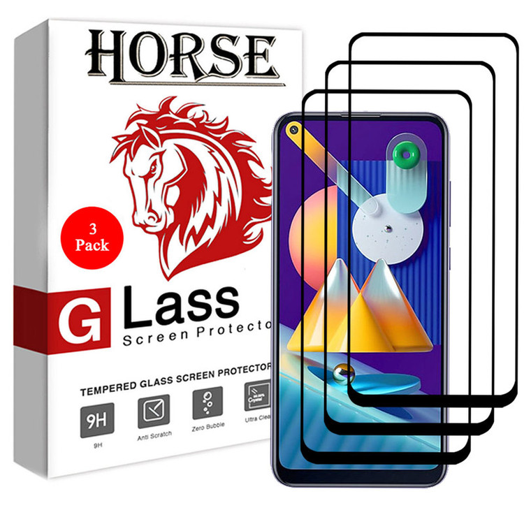 محافظ صفحه نمایش 5D هورس مدل FAG مناسب برای گوشی موبایل سامسونگ Galaxy M11 بسته سه عددی