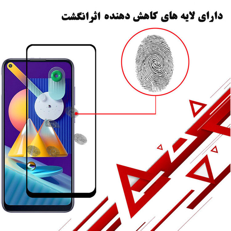 محافظ صفحه نمایش 5D هورس مدل FAG مناسب برای گوشی موبایل سامسونگ Galaxy M11 بسته سه عددی