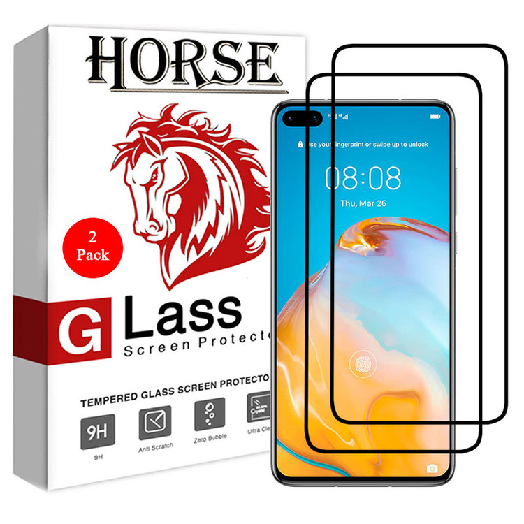 محافظ صفحه نمایش 5D هورس مدل FAG مناسب برای گوشی موبایل هوآوی P40 بسته دو عددی