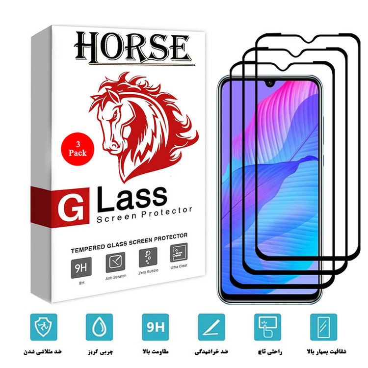 محافظ صفحه نمایش 5D هورس مدل FAG مناسب برای گوشی موبایل هوآوی Y8p بسته سه عددی