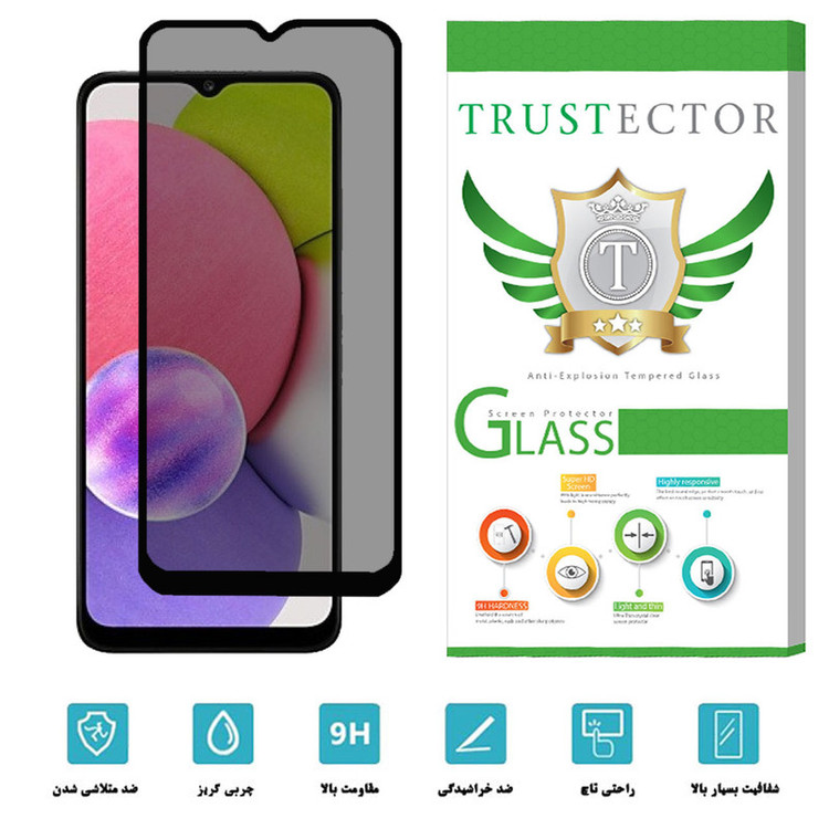 محافظ صفحه نمایش حریم شخصی تراستکتور مدل PRF-T مناسب برای گوشی موبایل سامسونگ Galaxy A03s