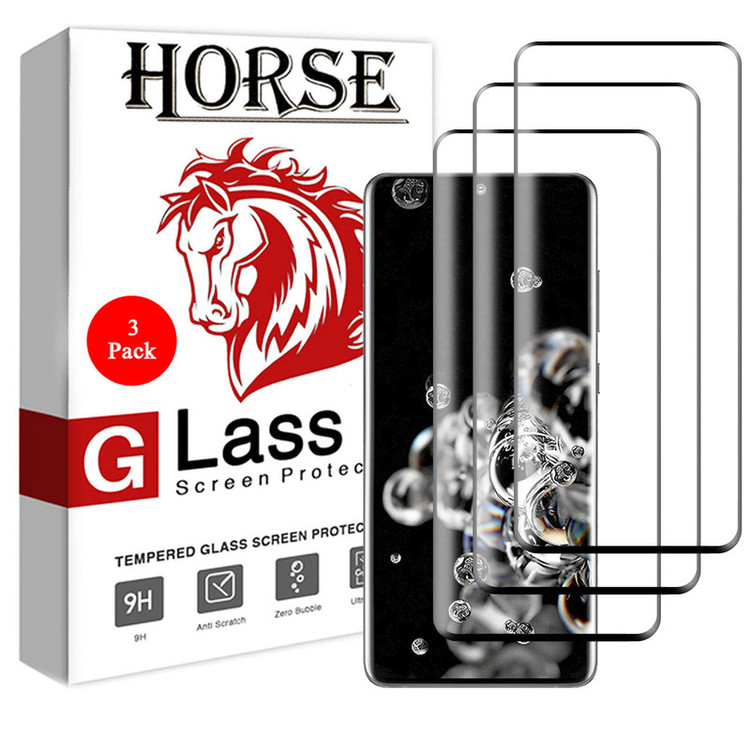 محافظ صفحه نمایش 6D هورس مدل FAG مناسب برای گوشی موبایل سامسونگ Galaxy S20 Ultra بسته سه عددی