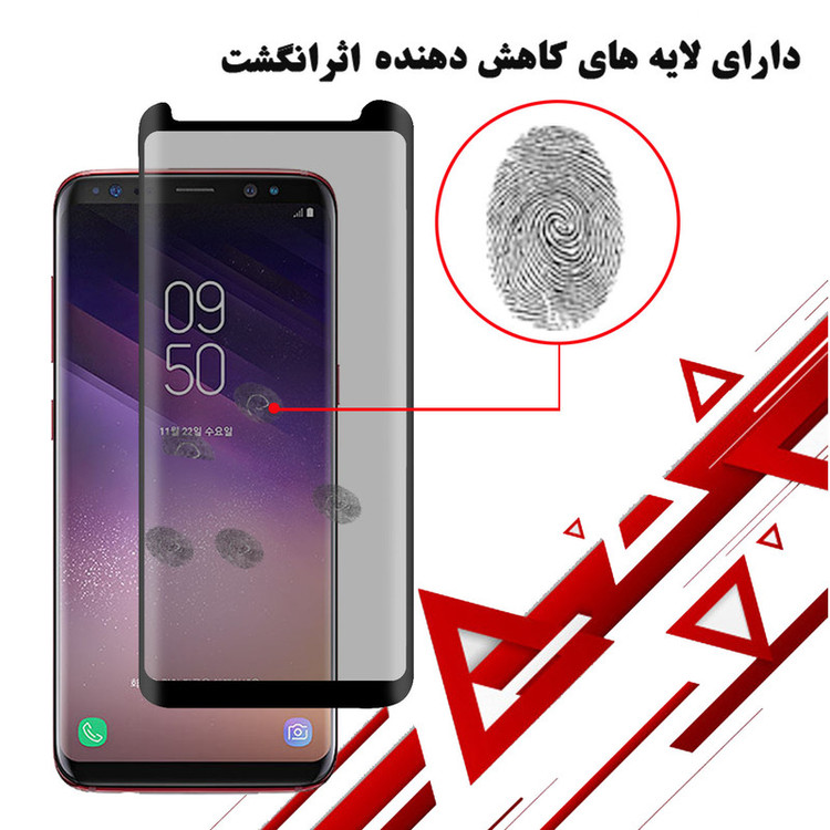 محافظ صفحه نمایش حریم شخصی هورس مدل SSP مناسب برای گوشی موبایل سامسونگ Galaxy S9