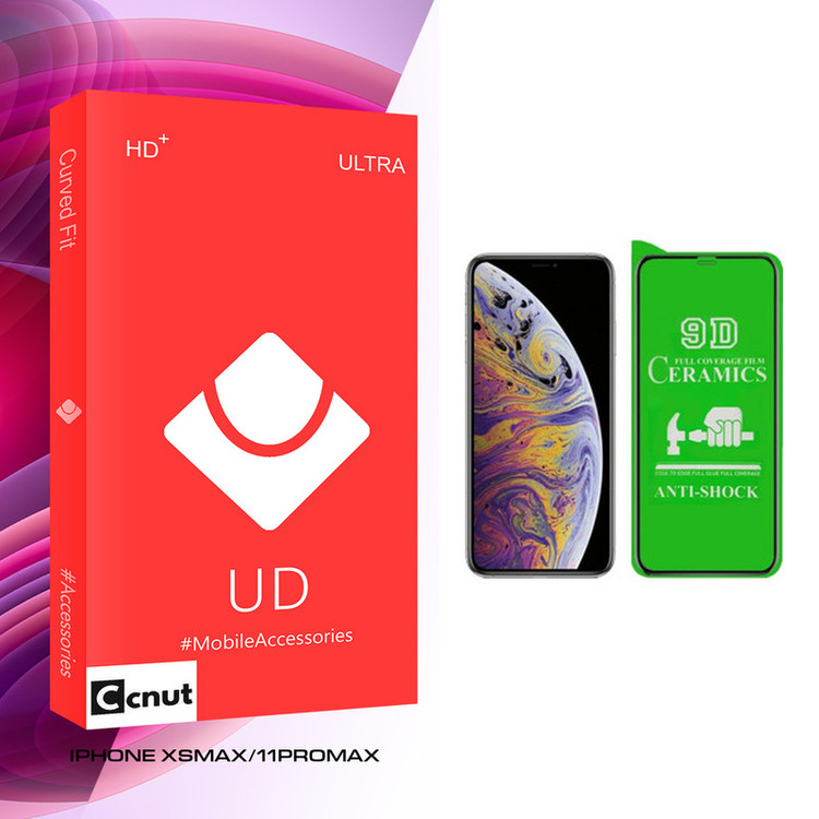 محافظ صفحه نمایش سرامیکی کوکونات مدل UD Glass مناسب برای گوشی موبایل اپل IPHONE XS MAX/11PRO MAX