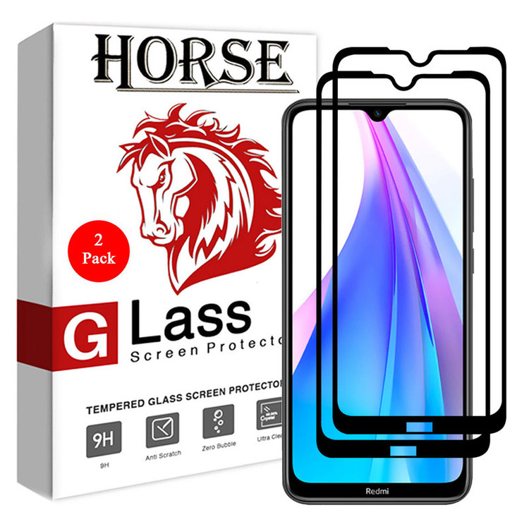 محافظ صفحه نمایش 5D هورس مدل FAG مناسب برای گوشی موبایل شیائومی Redmi Note 8T بسته دو عددی