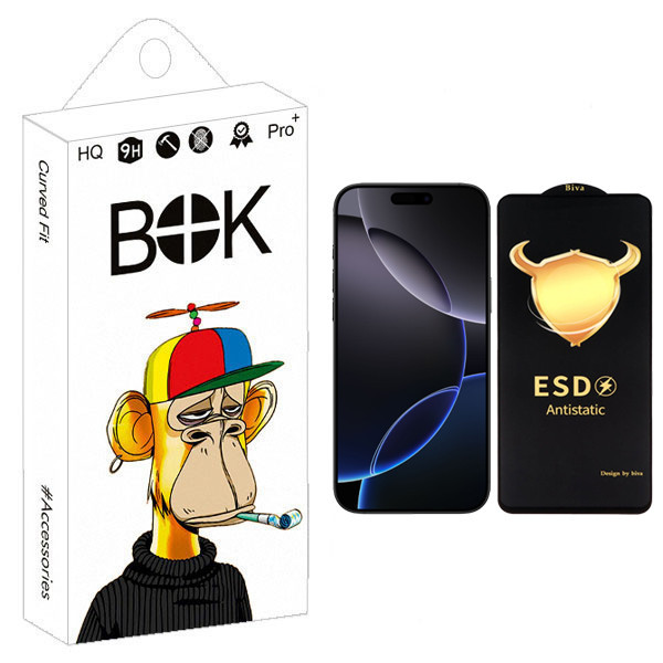 محافظ صفحه نمایش بوک مدل Biva Antistatic Pro مناسب برای گوشی موبایل اپل IPhone 16 Pro Max