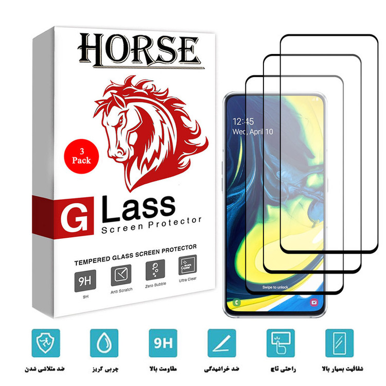 محافظ صفحه نمایش سرامیکی هورس مدل CMT مناسب برای گوشی موبایل سامسونگ Galaxy A80 / A90 بسته سه عددی