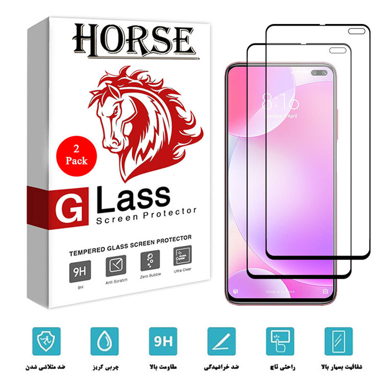محافظ صفحه نمایش سرامیکی هورس مدل CMT مناسب برای گوشی موبایل شیائومی Redmi K30 بسته دو عددی