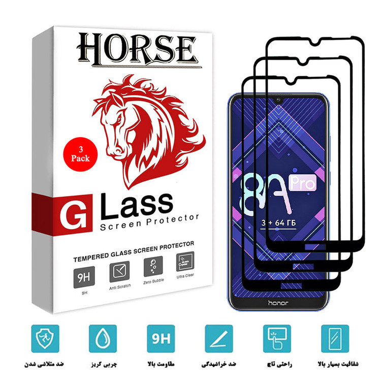 محافظ صفحه نمایش سرامیکی هورس مدل CRM مناسب برای گوشی موبایل آنر 8A Pro / 8A بسته سه عددی