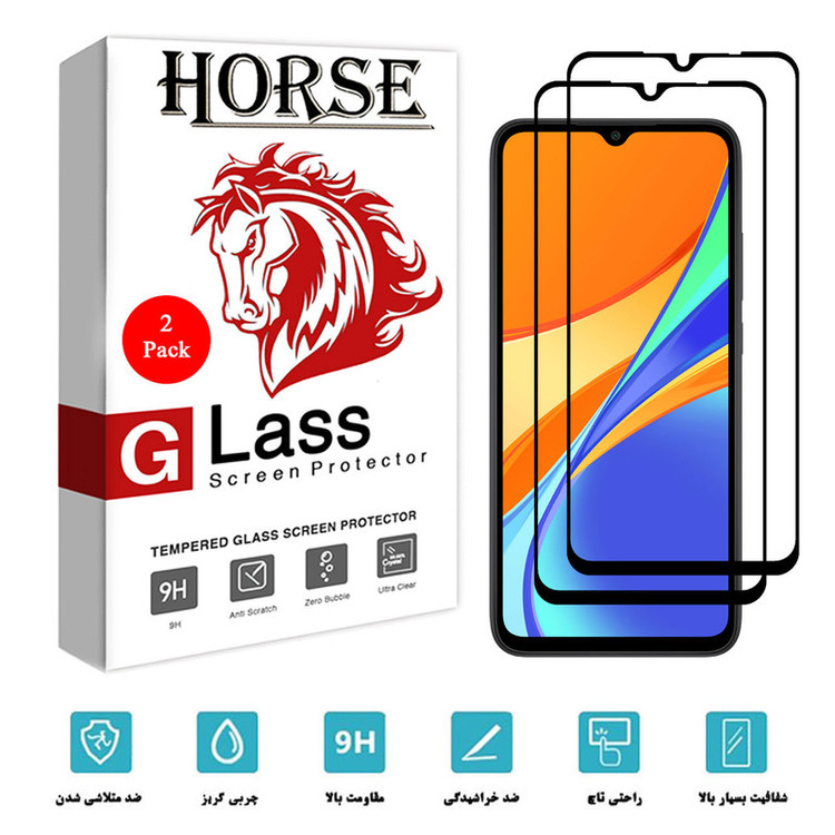 محافظ صفحه نمایش سرامیکی هورس مدل CRM مناسب برای گوشی موبایل شیائومی Redmi 9C بسته دو عددی