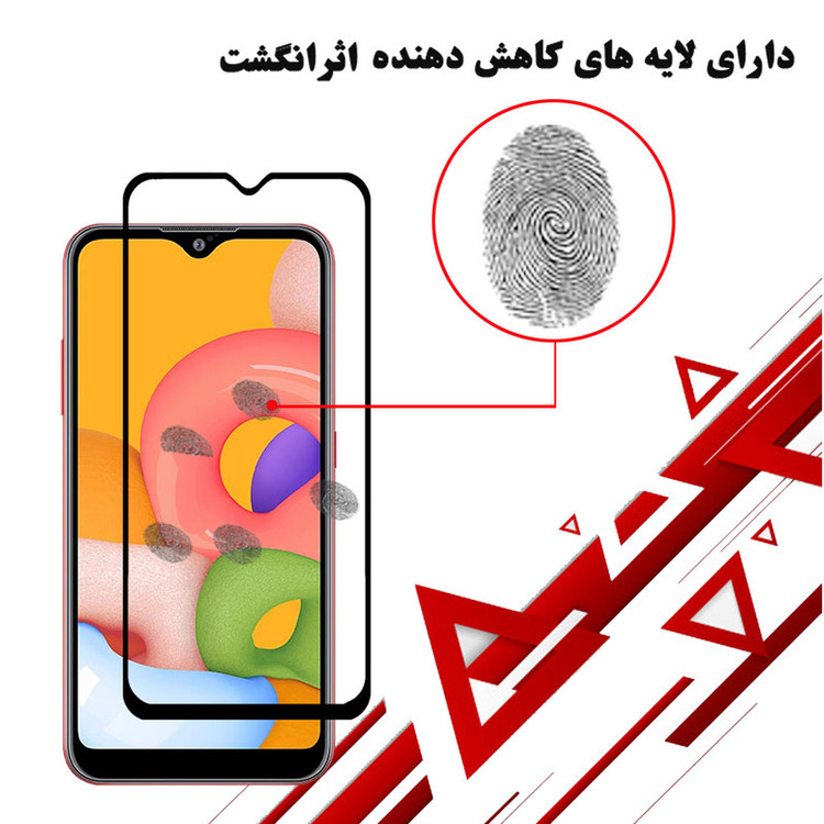 محافظ صفحه نمایش 5D هورس مدل FAG مناسب برای گوشی موبایل سامسونگ Galaxy A01 بسته سه عددی