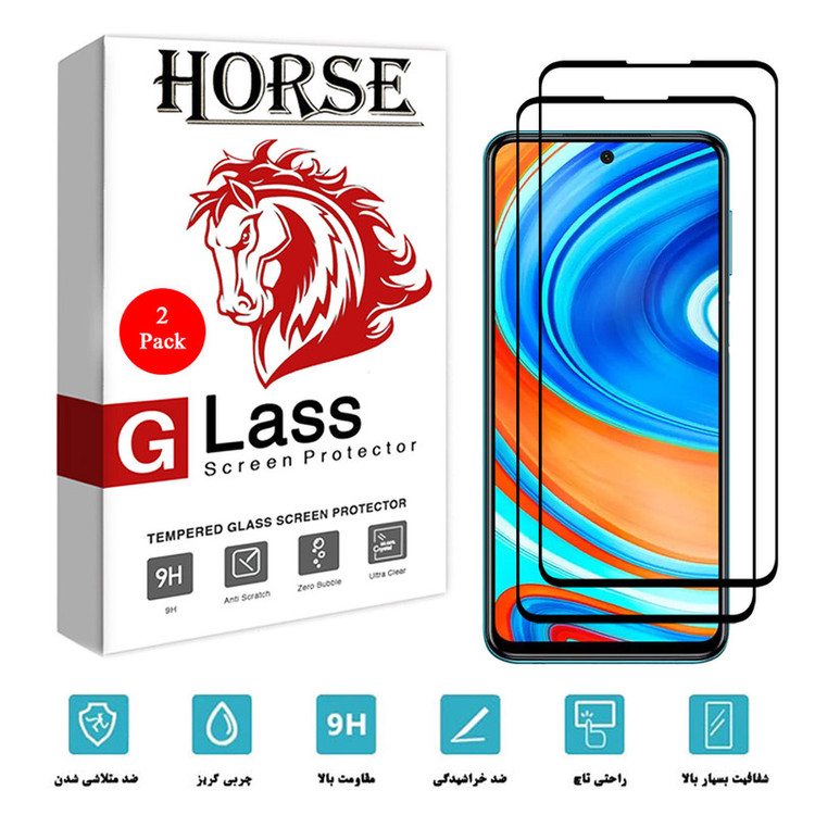 محافظ صفحه نمایش سرامیکی هورس مدل CRM مناسب برای گوشی موبایل شیائومی Redmi Note 9 Pro بسته دو عددی