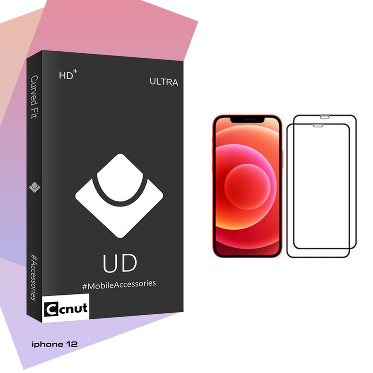 محافظ صفحه نمایش کوکونات مدل UD Black مناسب برای گوشی موبایل اپل iPhone 12 بسته 2 عددی
