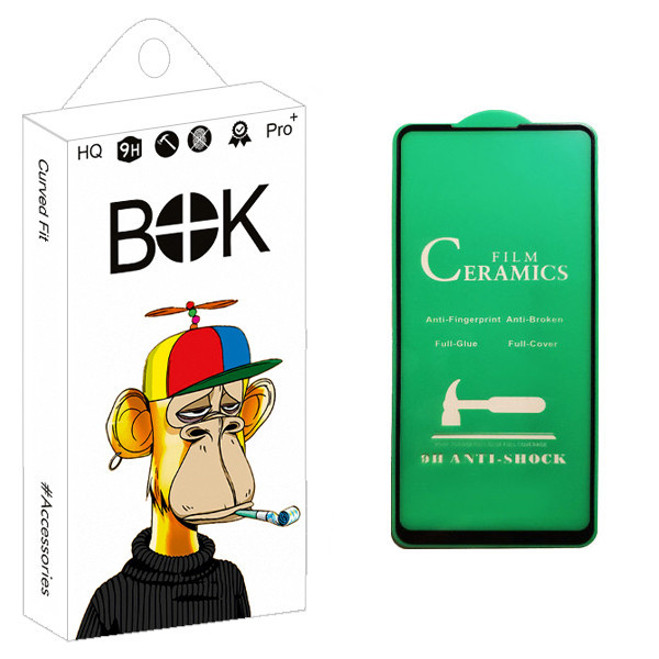 محافظ صفحه نمایش سرامیکی بوک مدل +HD مناسب برای گوشی موبایل سامسونگ Galaxy A21s