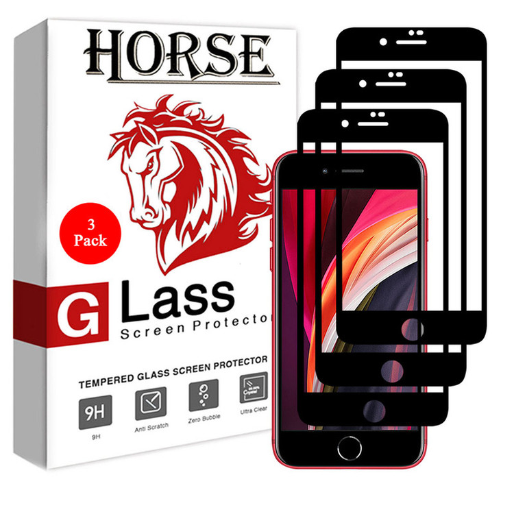 محافظ صفحه نمایش 5D هورس مدل CRM مناسب برای گوشی موبایل اپل iPhone SE 2020 بسته سه عددی