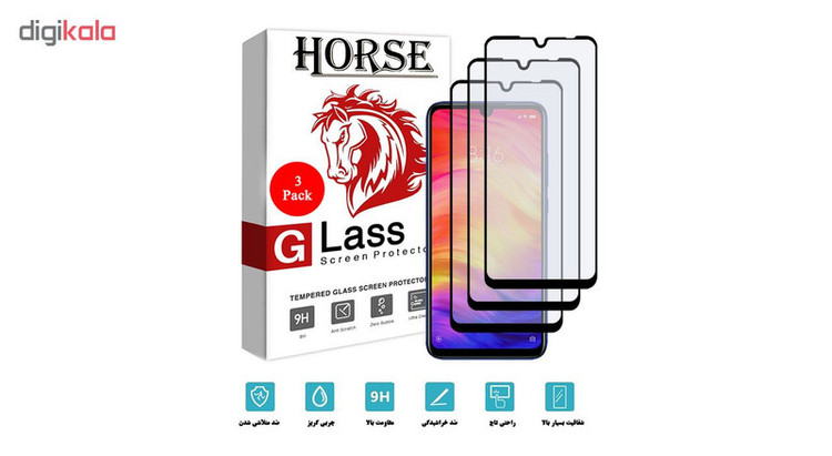 محافظ صفحه نمایش مات هورس مدل MSC مناسب برای گوشی موبایل شیائومی Redmi Note 7 بسته سه عددی