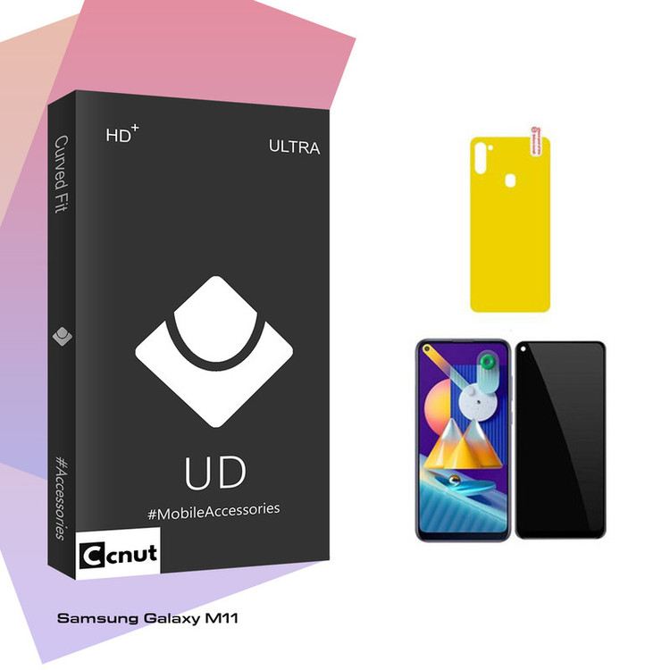 محافظ صفحه نمایش سرامیکی حریم شخصی کوکونات مدل UD Black مناسب برای گوشی موبایل سامسونگ Galaxy M11 محافظ پشت گوشی