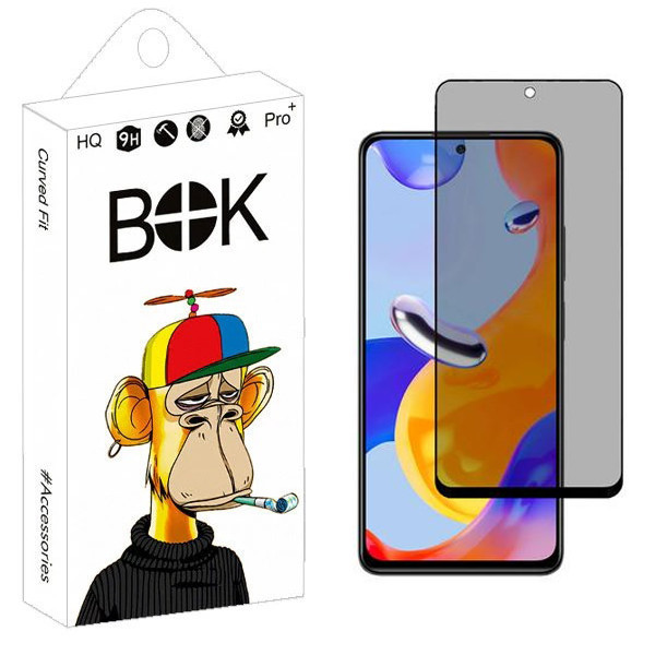 محافظ صفحه نمایش حریم شخصی بوک مدل Nano Plus مناسب برای گوشی موبایل شیائومی Redmi Note 10 Pro 4G / Note 10 Pro Max