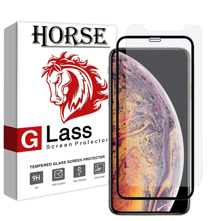 محافظ صفحه نمایش 5D هورس مدل FAG مناسب برای گوشی موبایل اپل iPhone XS Max مجموعه دو عددی