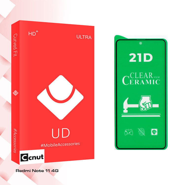 محافظ صفحه نمایش سرامیکی شفاف کوکونات مدل UD Curve مناسب برای گوشی موبایل شیائومی Redmi Note 11 4G