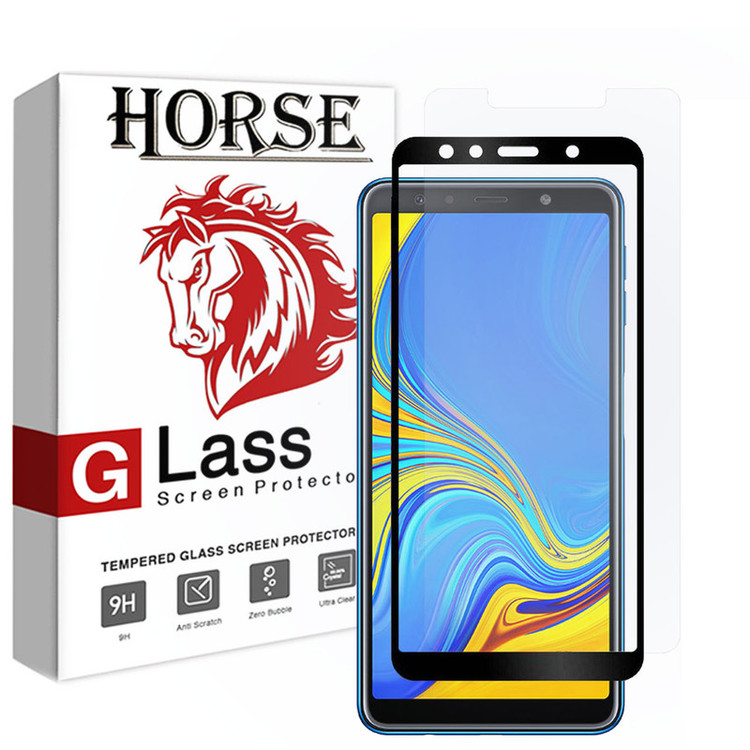 محافظ صفحه نمایش 5D هورس مدل FAG مناسب برای گوشی موبایل سامسونگ Galaxy A7 2018 مجموعه دو عددی