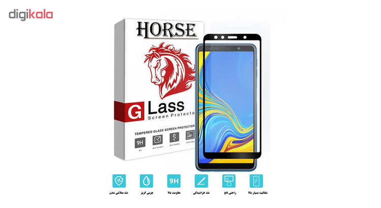 محافظ صفحه نمایش 5D هورس مدل FAG مناسب برای گوشی موبایل سامسونگ Galaxy A7 2018 مجموعه دو عددی