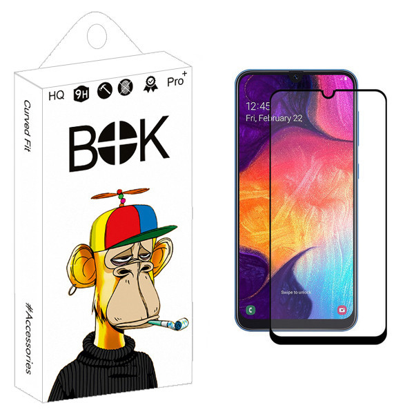 محافظ صفحه نمایش فول چسب بوک مدل +HD مناسب برای گوشی موبایل سامسونگ Galaxy A50