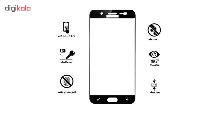 محافظ صفحه نمایش 5D هورس مدل FAG مناسب برای گوشی موبایل سامسونگ Galaxy J7 Prime 2 بسته دو عددی