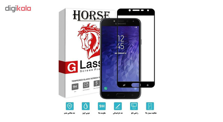 محافظ صفحه نمایش 5D هورس مدل FAG مناسب برای گوشی موبایل سامسونگ Galaxy J4 2018