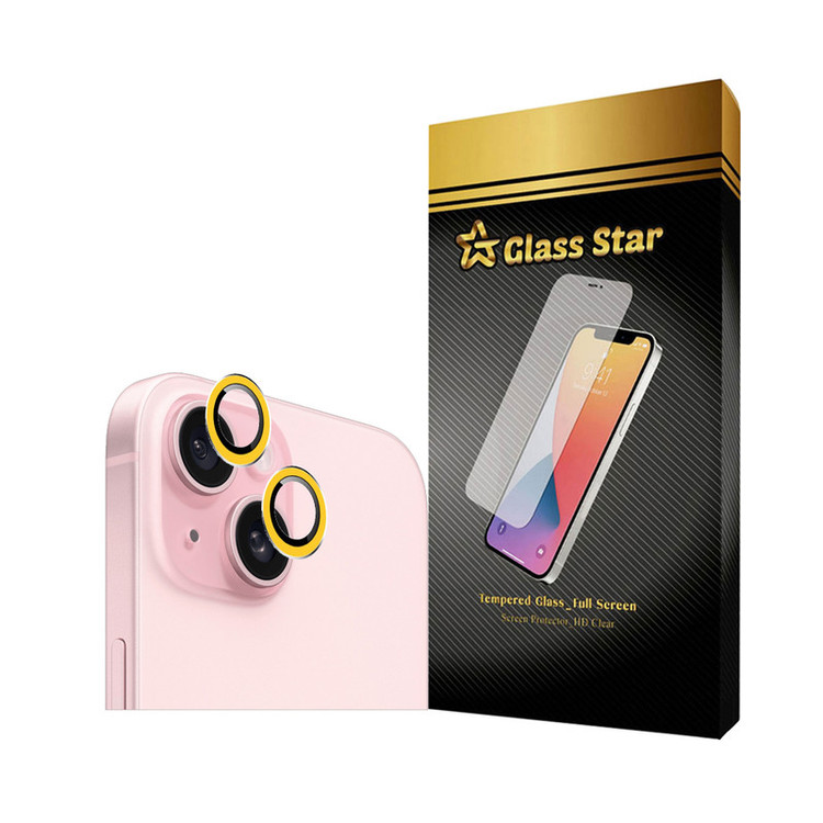 محافظ لنز دوربین گلس استار مدل SHABRANGG مناسب برای گوشی موبایل اپل iPhone 15
