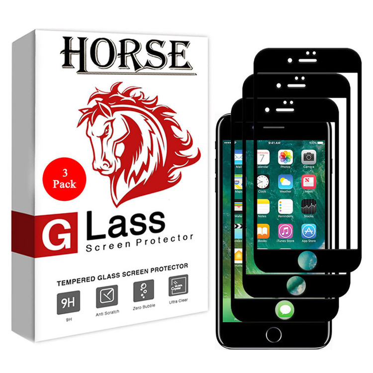 محافظ صفحه نمایش 5D هورس مدل CRM مناسب برای گوشی موبایل اپل iPhone 7 Plus بسته سه عددی