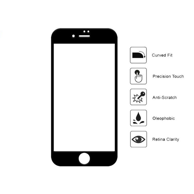 محافظ صفحه نمایش 5D هورس مدل CRM مناسب برای گوشی موبایل اپل iPhone 7 Plus بسته سه عددی