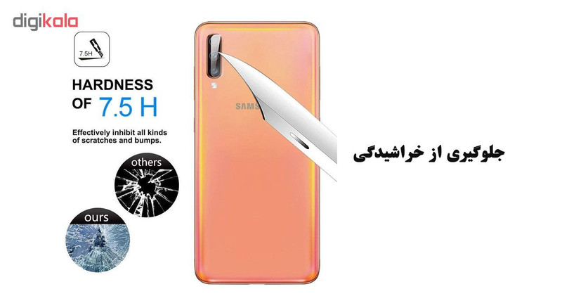 محافظ لنز دوربین هورس مدل UTF مناسب برای گوشی موبایل سامسونگ A70 بسته سه عددی